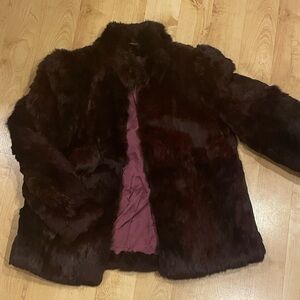 Eggplant Rabbit Fur Coat